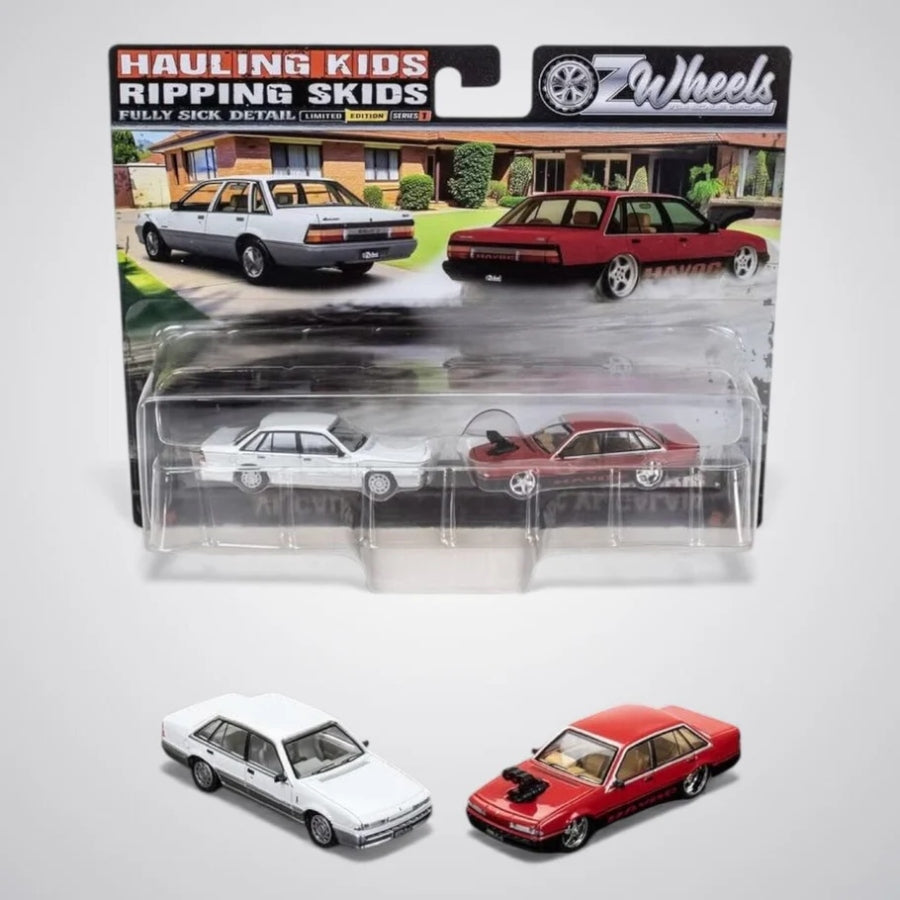 Oz Wheels 1/64 Holden VL Calais Twin Pack diecast collectible model cars.