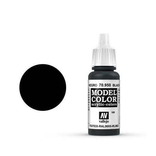 Vallejo Model Colour #169 Black 17 ml Acrylic Paint
