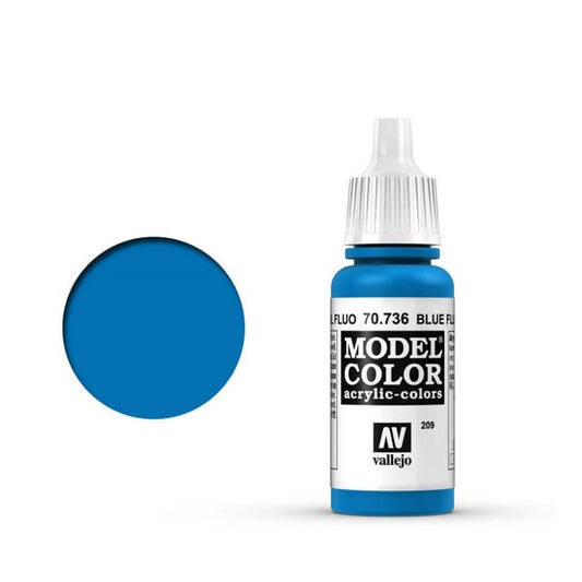 Vallejo Model Colour #209 Fluorescent Blue 17 ml Acrylic Paint