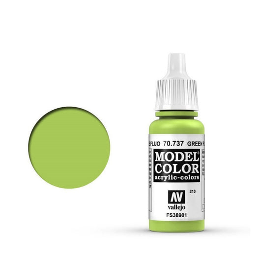 Vallejo Model Colour #210 Fluorescent Green 17 ml Acrylic Paint