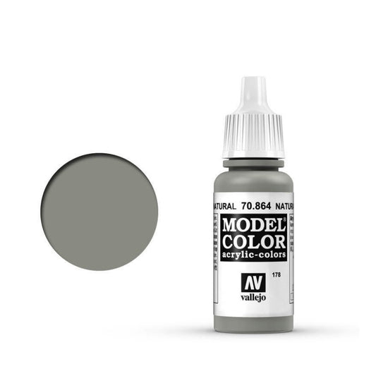 Vallejo Model Colour #178 Metallic Natural Steel 17 ml Acrylic Paint
