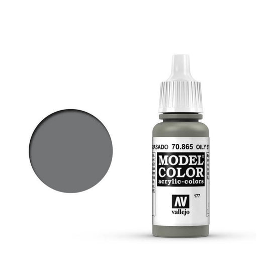 Vallejo Model Colour #177 Metallic Oily Steel 17 ml Acrylic Paint