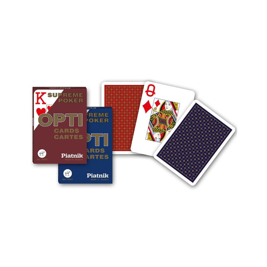 Piatnik Opti Large Index Poker Playing Cards single deck