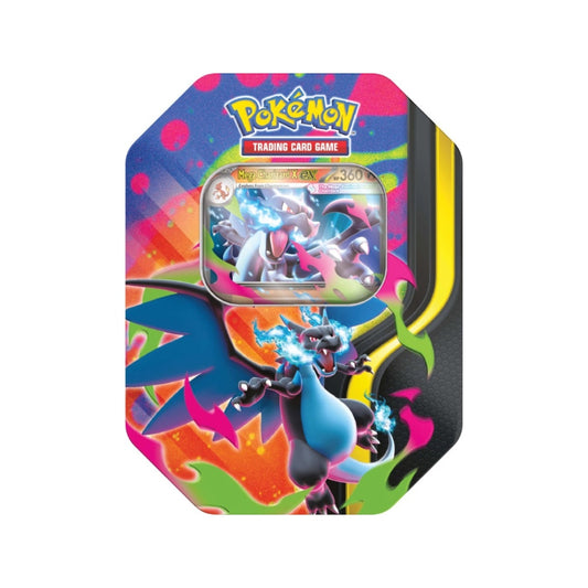 Pokémon TCG Mega Charizard ex collectible tin assorted styles.