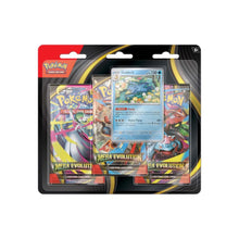 Pokémon TCG Mega Evolution Three Booster Blister – pack of 3 boosters with Mega Evolution Pokémon cards.