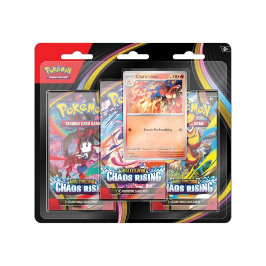 Pokemon TCG Mega Evolution Chaos Rising 3 Booster Blister with promo card