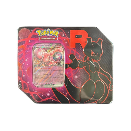 Pokémon TCG Team Rocket Tin – collectible Pokémon trading card tin with Team Rocket artwork, boosters & promo cards.