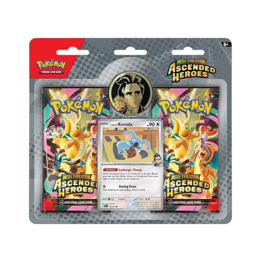 Pokémon Ascended Heroes 2-Pack Blister assorted styles booster pack set.