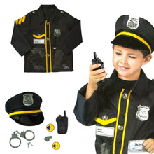 Police Kids Costume Dress Up Set – realistic children’s police uniform with hat and accessories for imaginative play.