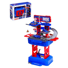 Track Box Police Series – buildable police car track playset for kids with connectable tracks and toy vehicles for imaginative play.