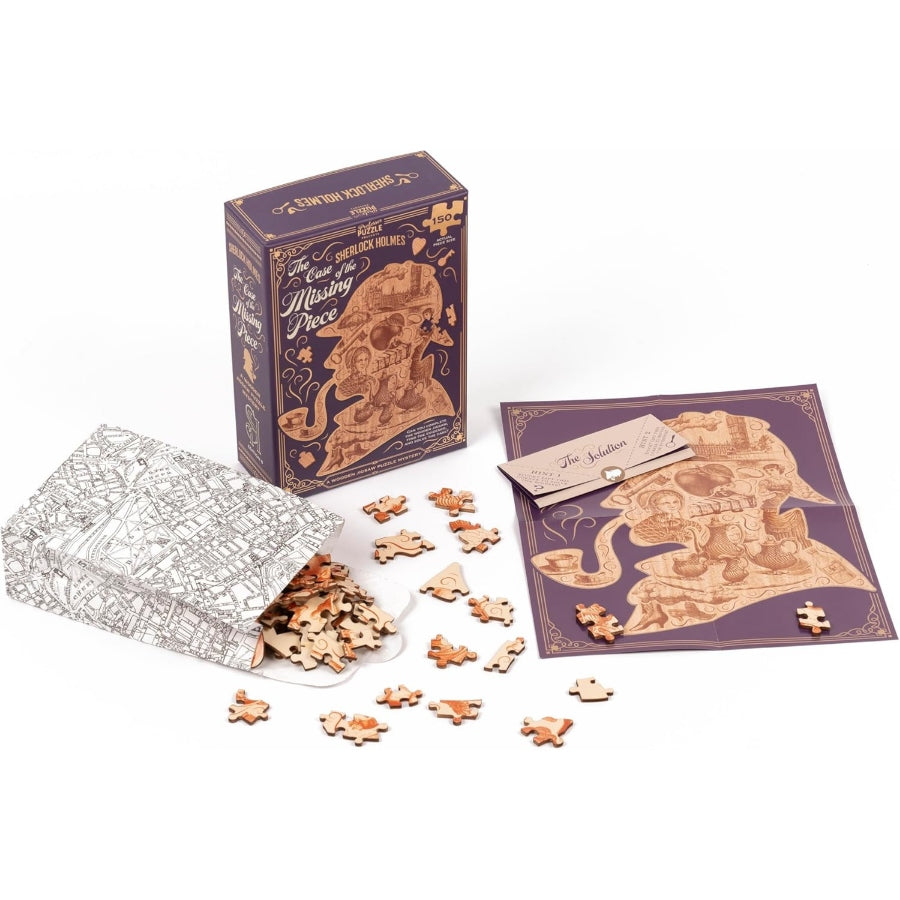 Professor Puzzle Sherlock Holmes Missing Piece wooden jigsaw mystery puzzle
