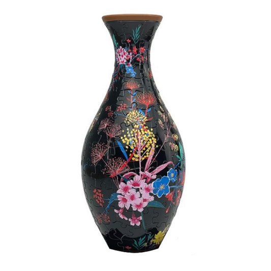 3D Puzzle Vase Elegant Floral Print