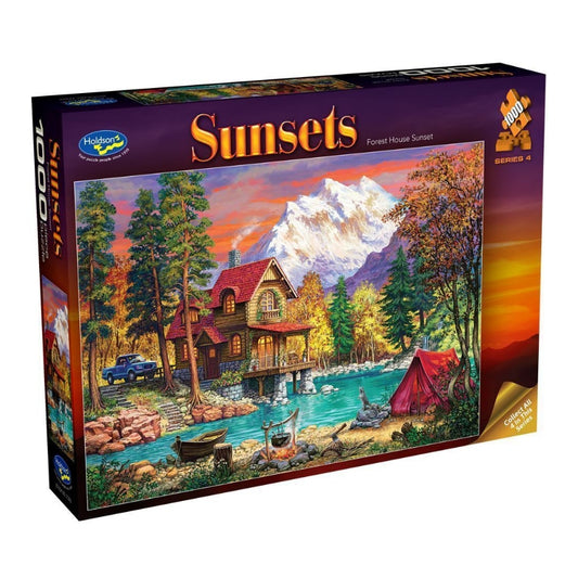Holdson - Sunsets, Forest House Sunset Puzzle 1000pc