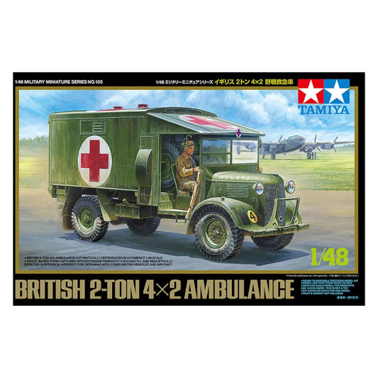 Tamiya 1:48 British 2-Ton 4x2 Ambulance Plastic Model Kit