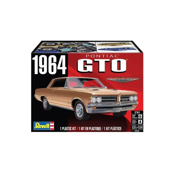 Revell 1:24 1964 Pontiac GTO 14574 plastic model kit classic American muscle car scale model