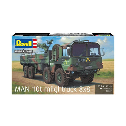 Revell 1:35 MAN 10T MILGL Truck 8x8 03367 plastic model kit military vehicle transport truck scale model
