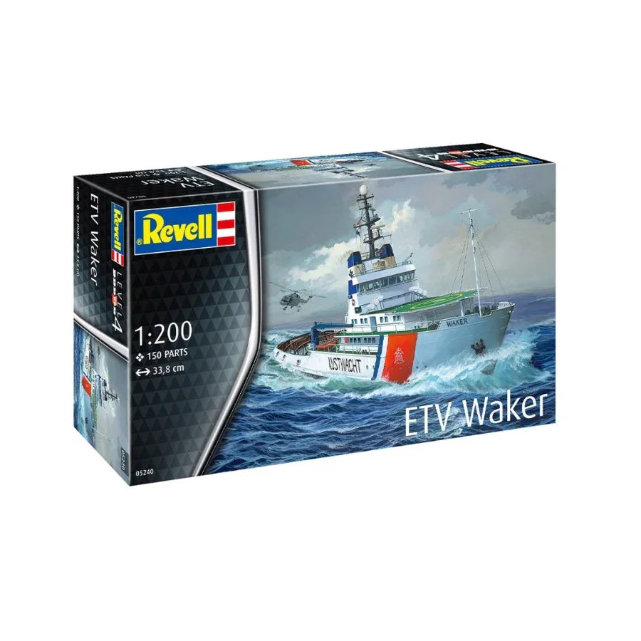 Revell ETV Waker 1:200 scale plastic ship model kit box art.