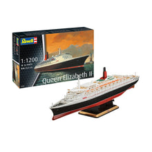 Revell 05806 Queen Elizabeth II 1:1200 scale ship model kit box.