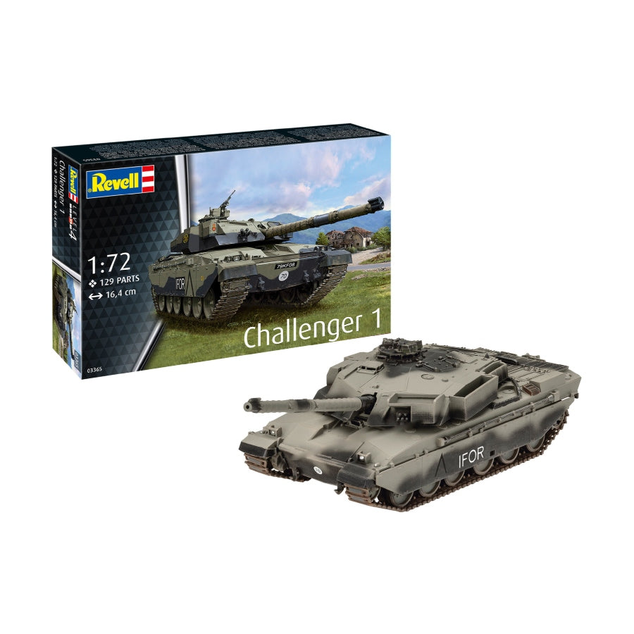 Revell Challenger 1 Tank 1:72 scale model kit 03365 box.