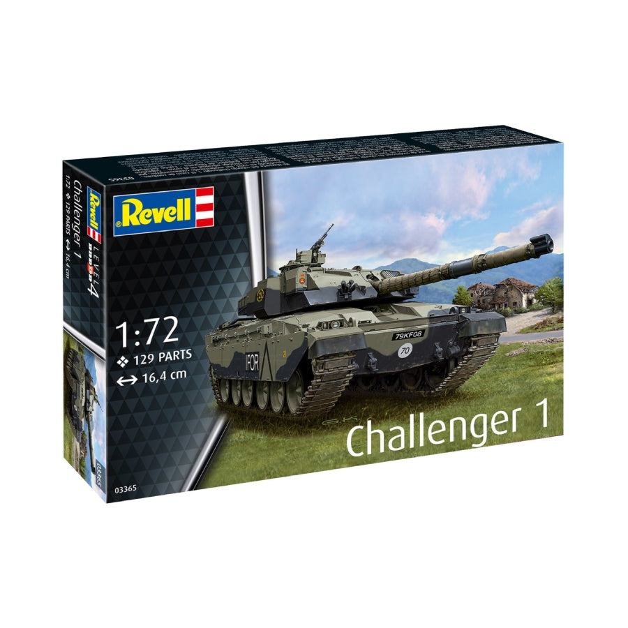Revell Challenger 1 Tank 1:72 scale model kit 03365 box.