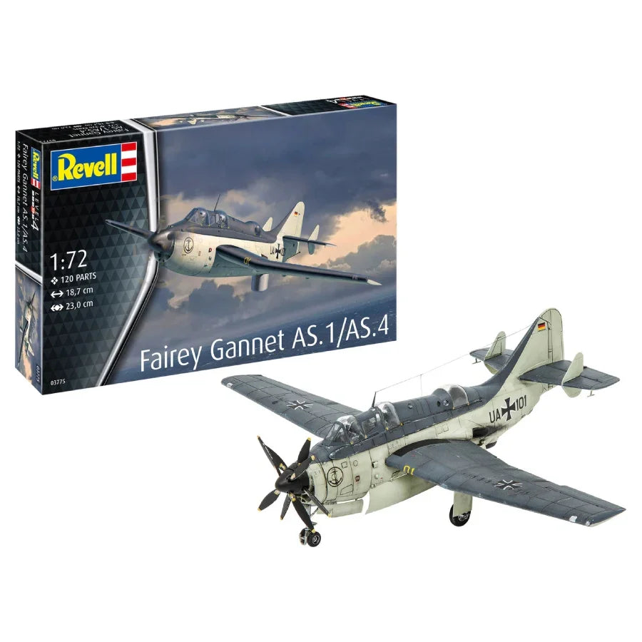 Revell Fairey Gannet AS.1 AS.4 1:72 scale plastic aircraft model kit box art.