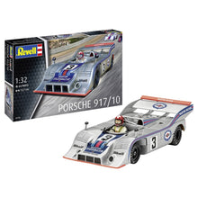 Revell 1:32 Porsche 917/10 Martini Racing #3 model kit featuring open cockpit, Martini stripes, driver figure and chassis parts