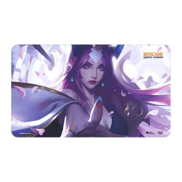 Riftbound League of Legends Spirit Blossom Irelia TCG playmat.