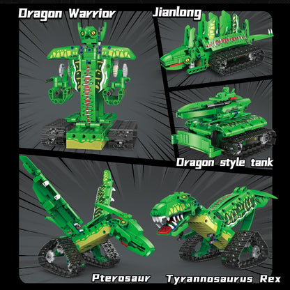 Robots Pro Block Building Dinosaur – STEM building toy for kids that combines robots, dinosaurs, and creative construction play.