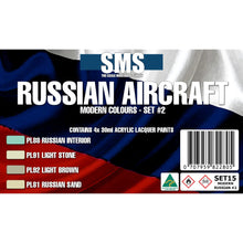 SMS Modern Russian Aircraft #2 Colour Set (SET15) – lacquer paint set for scale model aircraft.