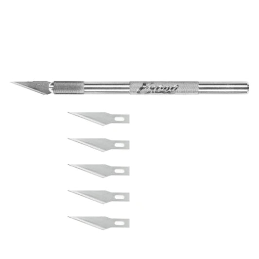 Excel Blades - K1 Aluminium Hobby Knife, K1 Knife with 5x #11 blades.