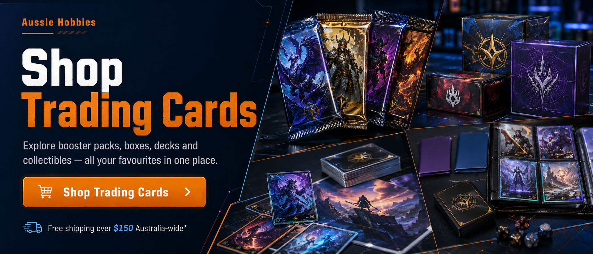 Explore Pokémon, One Piece, Yu-Gi-Oh! and more — booster packs, boxes, decks and collectibles all in one place.