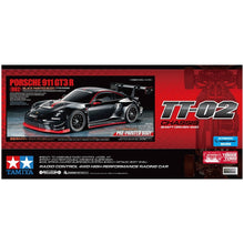 Tamiya Porsche 911 GT3R 992 TT-02 RC car black painted body