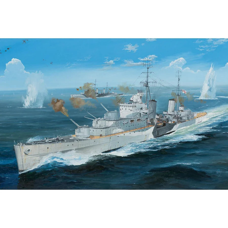 Trumpeter 05367 HMS Argonaut Dido class light cruiser 1:350 model kit box.