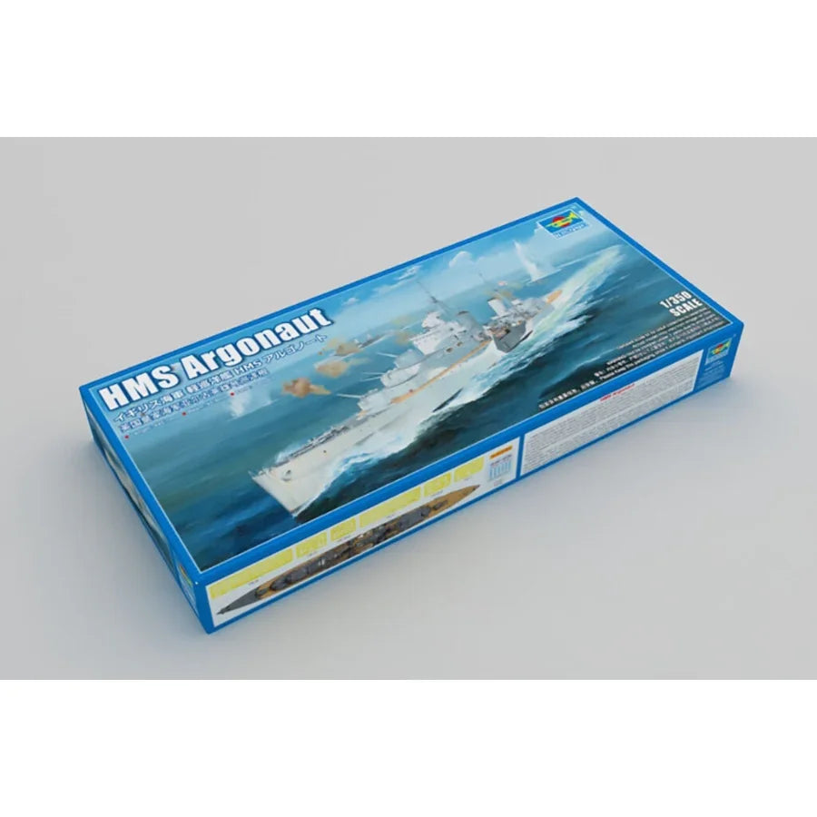 Trumpeter 05367 HMS Argonaut Dido class light cruiser 1:350 model kit box.