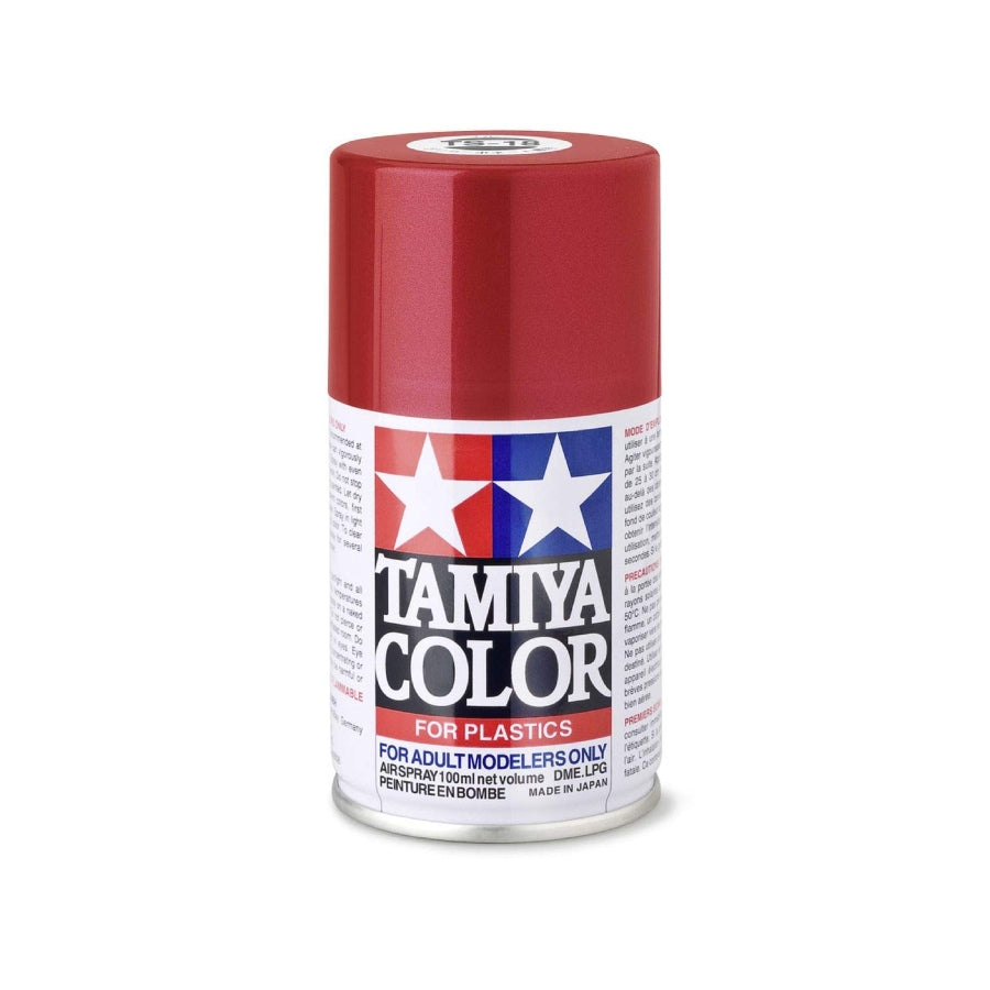 Tamiya Metallic Red TS‑18 spray lacquer paint can (100 ml)