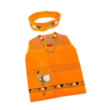 Traditional kids dress up costume colourful cultural pretend play outfit.
