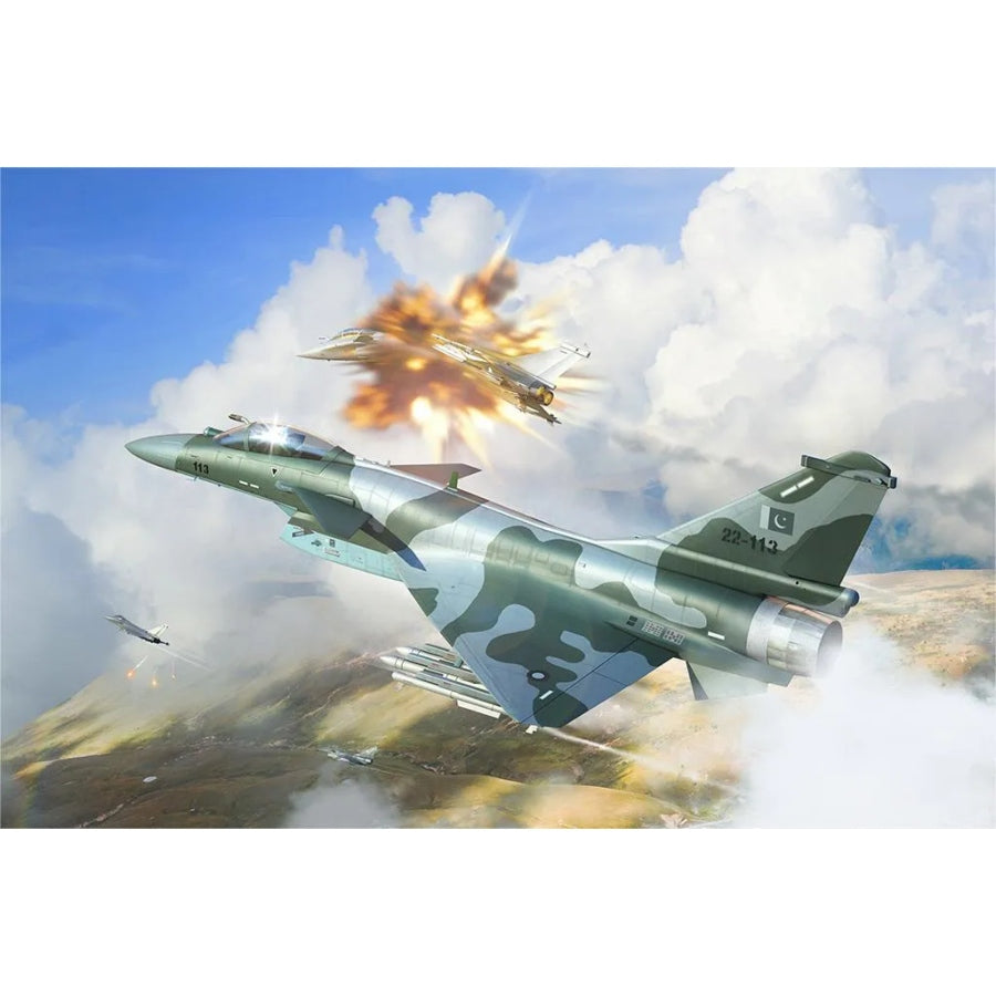 Trumpeter 1:72 PAF J-10CE and IAF Rafale 2-in-1 aircraft plastic model kit box.