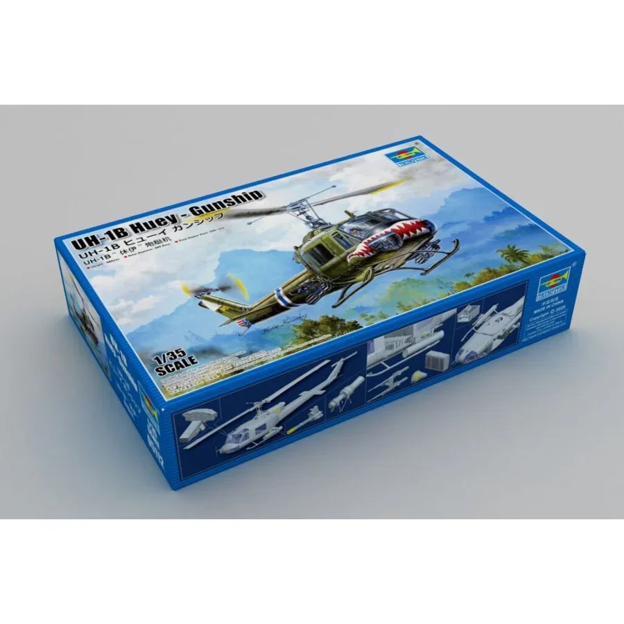 Trumpeter UH-1B Huey Gunship 1:35 scale helicopter model kit 05112 box.