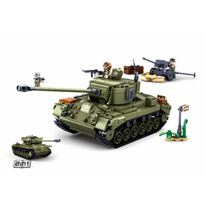 WW2 M26E1 Pershing medium tank 742 piece building block set.