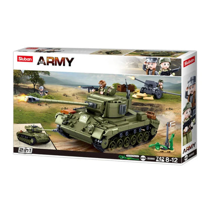 WW2 M26E1 Pershing medium tank 742 piece building block set.