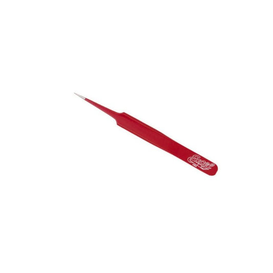 Excel 30427 4.5 Inch Straight Point Tweezers Red