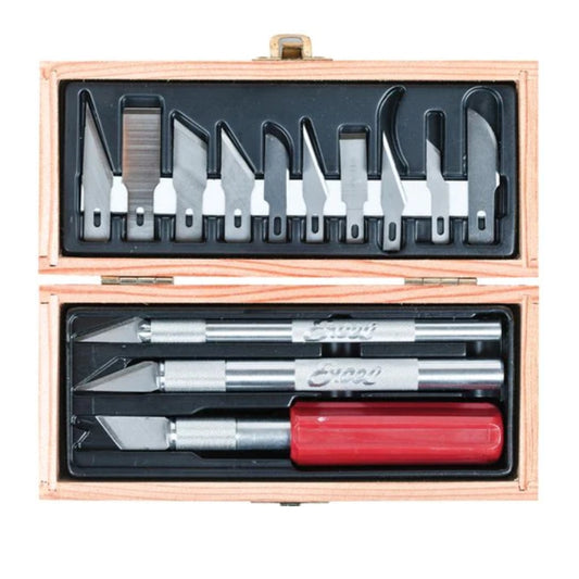Excel Hobby Tools 44382 Craft Hobby Knife Set - Wooden Box