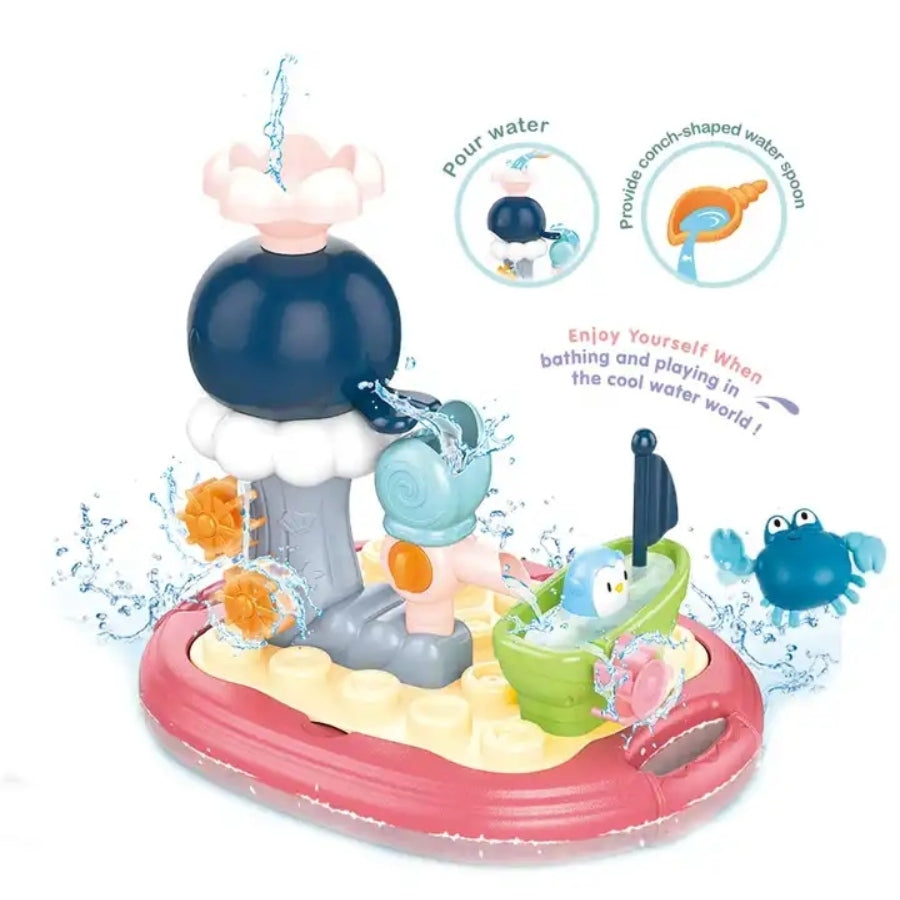 Water Park Bath Toy – interactive bath playset for kids with slides
