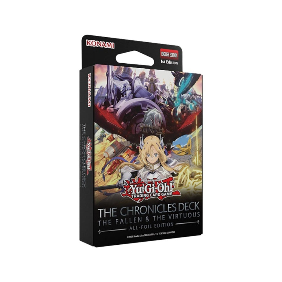 Yu-Gi-Oh! The Chronicles Deck: The Fallen & The Virtuous – official TCG deck set featuring two themed decks with light and dark cards.