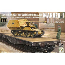 Zimi Model 1/35 Marder I Sd.Kfz.135 with SSy45 German flatcar plastic model kit.