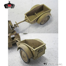1:32 scale Kettenkrad trailer model by Zoukei Mura – resin resin cast accessory with box and fender detail, unpainted