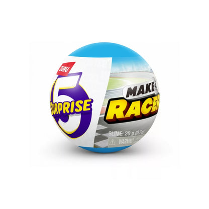 ZURU 5 Surprise Make A Racer Series 1 Assorted – collectible build-your-own mini race car toy capsule for kids.