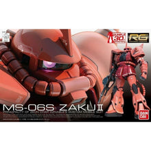 Bandai RG 1/144 MS-06S Zaku II – Char Aznable’s custom red Zaku Real Grade Gunpla model kit.
