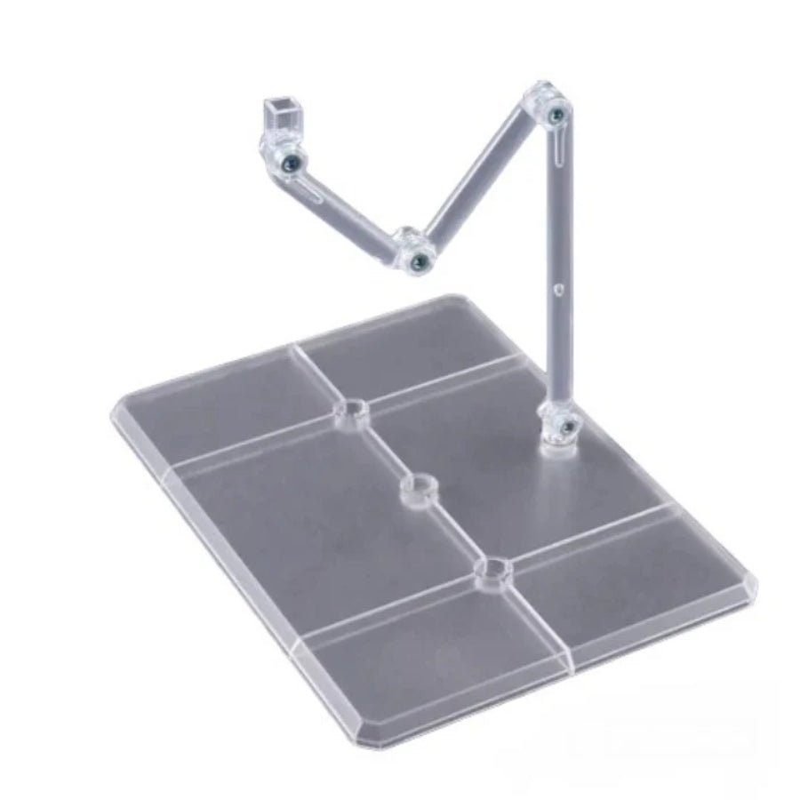 Bandai Action Base 8 Clear display stand showcasing 1/100 scale model support