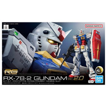 Bandai RG 1/144 RX-78-2 Gundam Ver.2.0 (G5067155) – detailed Real Grade model kit of the original RX-78-2 Gundam with rifle and shield.